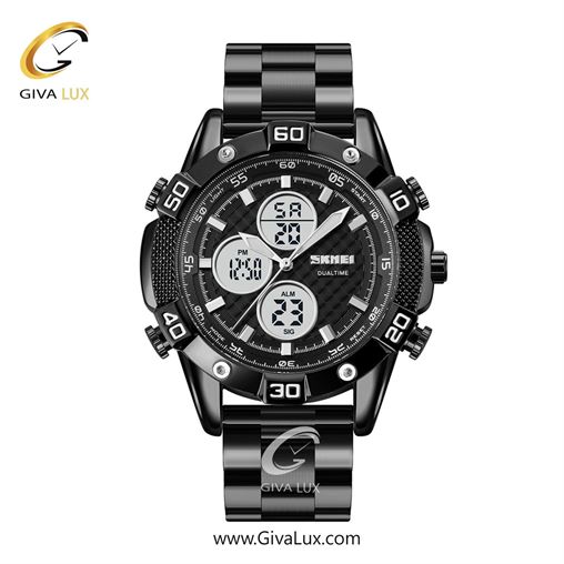 ساعت مچی اورجینال مردانه اسکمی (Skmei) دو زمانه مشکی | مشکی| مشکی| کد رفرنس 1838