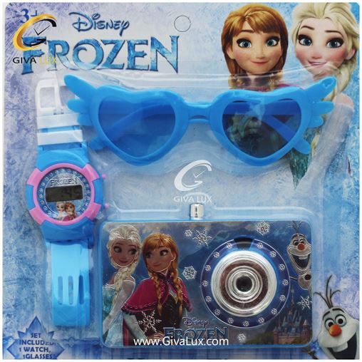 ست بچگانه ساعت و عینک و دوربین frozen