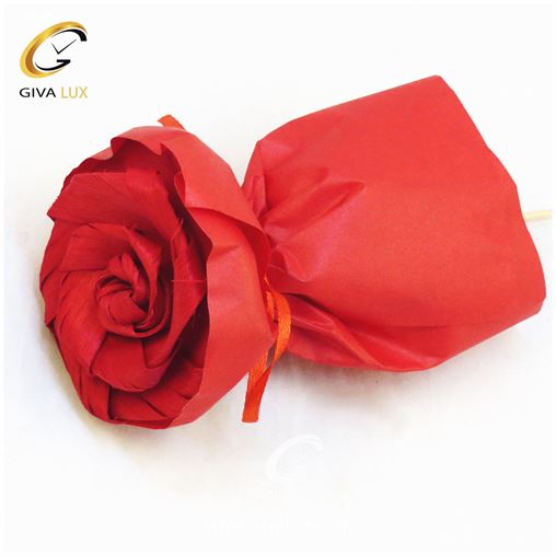 گل کاغذی قرمز رنگ 12 سانتی متری
