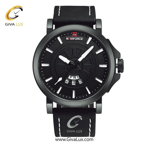 ساعت مچی مردانه بند چرمی مشکی ناوی فورس (نیوی فورس) کد NF9125-B/W/B  195_NF9125-BWB.jpg
