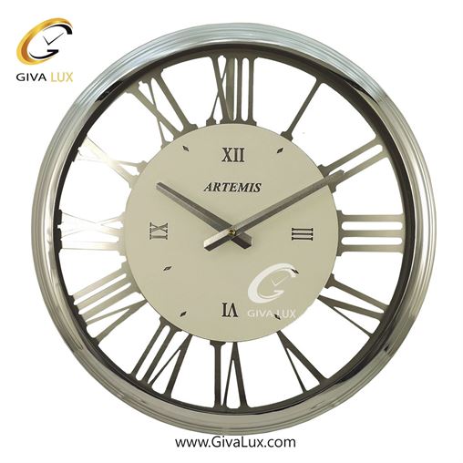 ساعت دیواری اورجینال آرتمیس آلیاژ فلزی نقره ای| کد رفرنس 12520، مدل: 2016Silver