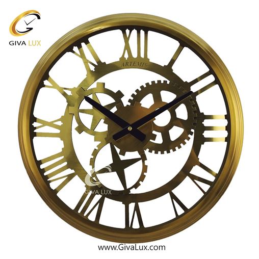 ساعت دیواری اورجینال آرتمیس آلیاژ فلزی طلایی| کد رفرنس 12521، مدل: 2017Gold