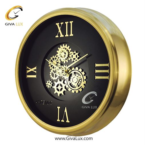 ساعت دیواری اورجینال آرتمیس آلیاژ فلزی طلایی| کد رفرنس 11320، مدل: 2021Gold 2021-Antic-2.jpg