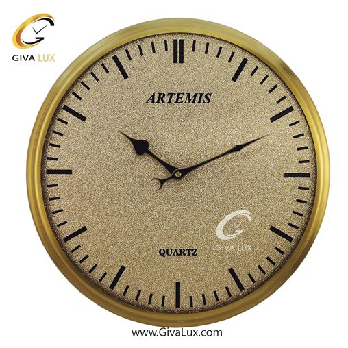 ساعت دیواری اورجینال آرتمیس آلیاژ فلزی طلایی| کد رفرنس 12736، مدل: 2025Gold