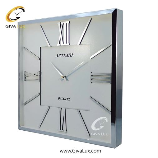 ساعت دیواری اورجینال آرتمیس آلیاژ فلزی نقره ای| کد رفرنس 12740، مدل: 2026SilverBlack 2026-Silver-White-2.jpg