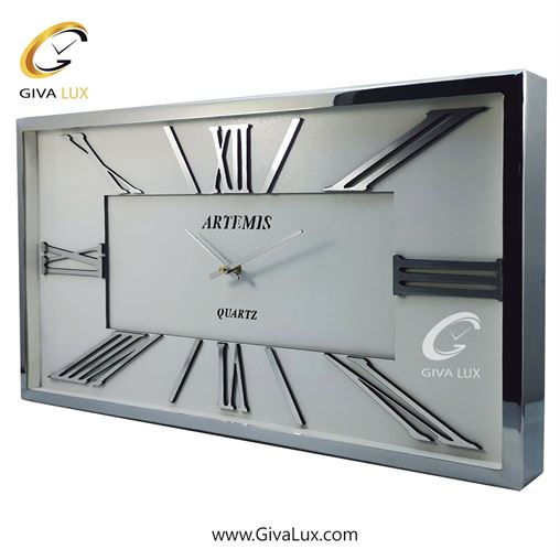 ساعت دیواری اورجینال آرتمیس آلیاژ فلزی نقره ای| کد رفرنس 12743، مدل: 2027SilverBlack 2027-Silver-White-2.jpg