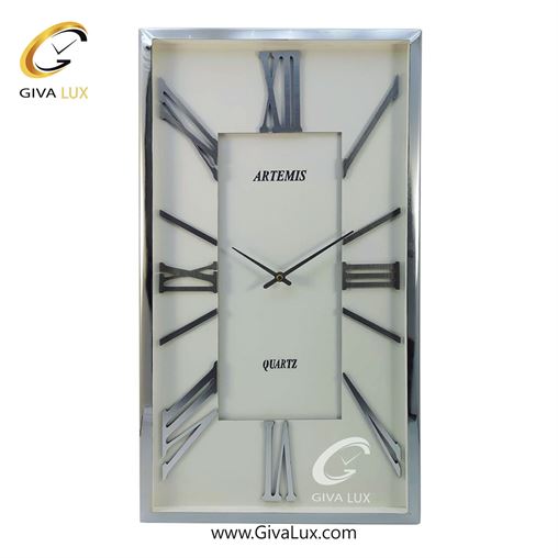 ساعت دیواری اورجینال آرتمیس آلیاژ فلزی نقره ای| کد رفرنس 20006، مدل: 2028SilverWhite