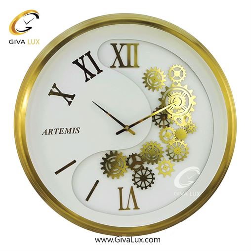 ساعت دیواری اورجینال آرتمیس آلیاژ فلزی طلایی| کد رفرنس 90003، مدل: 2029Gold