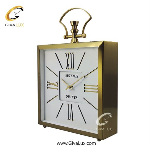 ساعت رومیزی آلیاژ فلزی| 2030-Gold-White-2.jpg