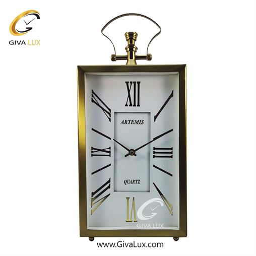 ساعت رومیزی آلیاژ فلزی| 2031-Gold-White.jpg