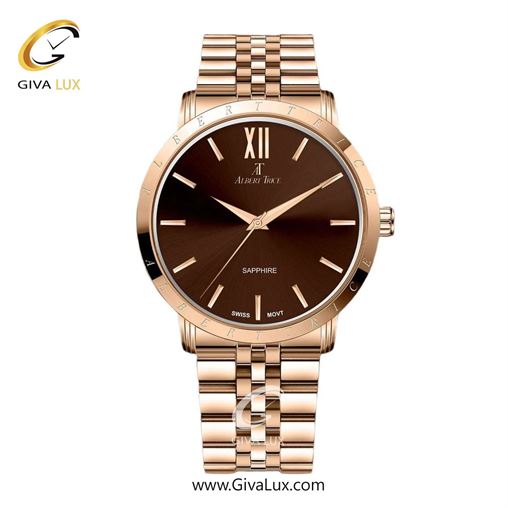 ساعت مچی اورجینال مردانه آلبرت ترایس رزگلد | رزگلد| قهوه ای| کد رفرنس AT20311