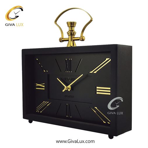 ساعت رومیزی آلیاژ فلزی| 2032-Black-Gold-2.jpg