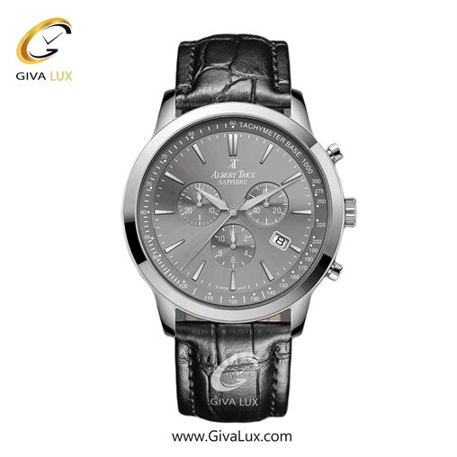 ساعت مچی اورجینال مردانه آلبرت ترایس سه موتوره کرنوگراف نقره ای | مشکی| طوسی| کد رفرنس AT20345