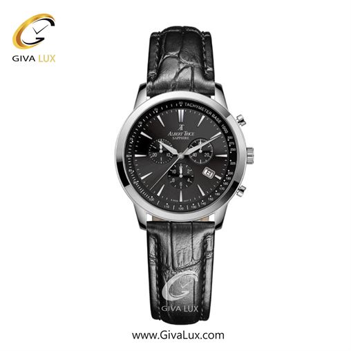 ساعت مچی اورجینال زنانه آلبرت ترایس سه موتوره کرنوگراف نقره ای | مشکی| طوسی| کد رفرنس AT20346