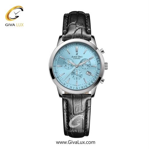 ساعت مچی اورجینال زنانه آلبرت ترایس سه موتوره کرنوگراف نقره ای | مشکی| آبی| کد رفرنس AT20346