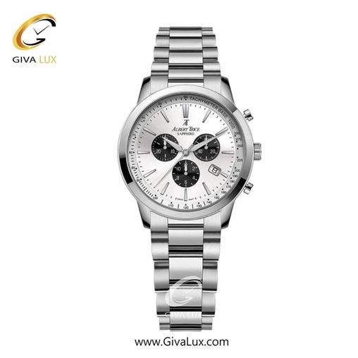 ساعت مچی اورجینال زنانه آلبرت ترایس سه موتوره کرنوگراف نقره ای | نقره ای| نقره ای| کد رفرنس AT20348