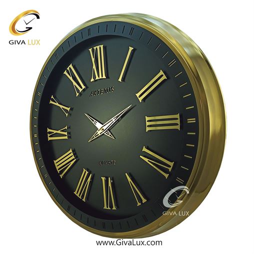 ساعت دیواری اورجینال آرتمیس آلیاژ فلزی طلایی| کد رفرنس 90008، مدل: 2034Gold 2036-Gold-Black-2.jpg