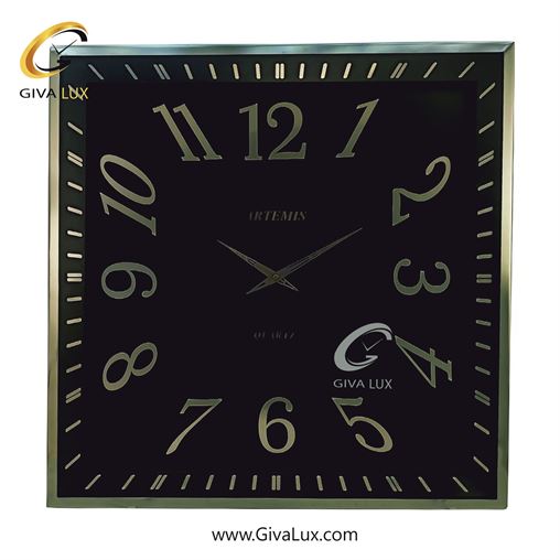 ساعت دیواری اورجینال آرتمیس آلیاژ فلزی طلایی| کد رفرنس 90021، مدل: 2038GoldBlack 2038-Silver-Black.jpg