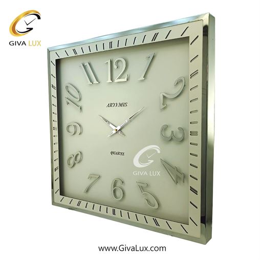ساعت دیواری اورجینال آرتمیس آلیاژ فلزی نقره ای| کد رفرنس 90019، مدل: 2038SilverBlack 2038-Silver-White-2.jpg