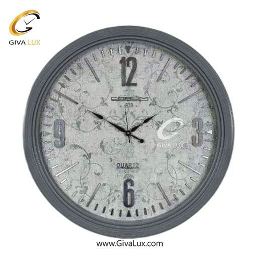ساعت دیواری اورجینال کوروم PVC طوسی| کد رفرنس 213