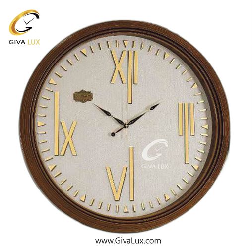 ساعت دیواری اورجینال کوروم PVC عسلی| کد رفرنس 215