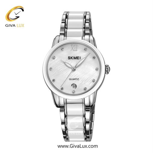 ساعت مچی اورجینال زنانه اسکمی (Skmei) نقره ای-سفید | سفید-نقره ای| سفید صدفی| کد رفرنس 2175
