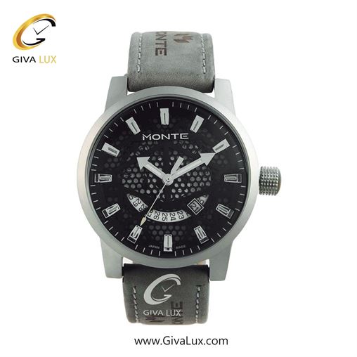 پک کادویی ساعت مچی مردانه بند استیل مونته با بند اضافه چرمی M751340 GRAYWB 22119-3.jpg