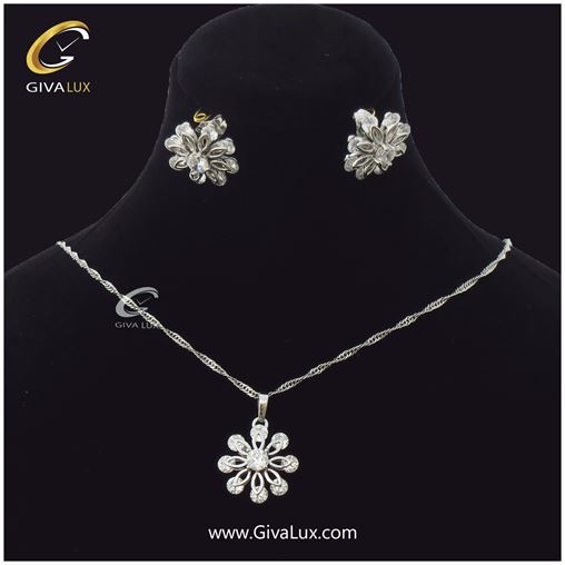 نیم ست زنانه نگین دار 