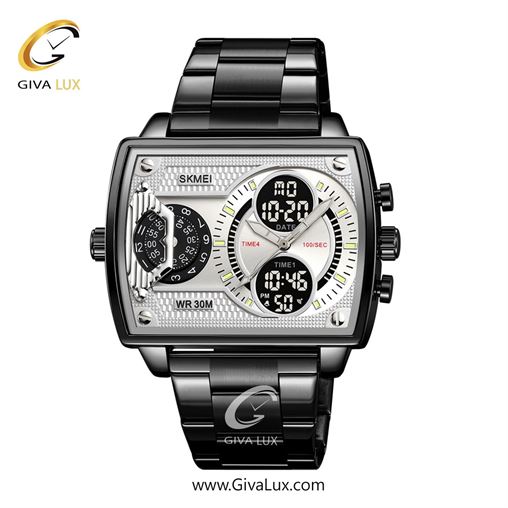 ساعت مچی اورجینال مردانه اسکمی (Skmei) چهار زمانه مشکی | مشکی| نقره ای| کد رفرنس 2229