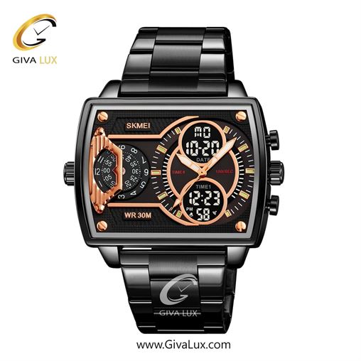 ساعت مچی اورجینال مردانه اسکمی (Skmei) چهار زمانه مشکی | مشکی| مشکی| کد رفرنس 2229