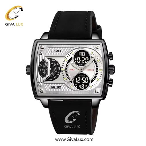 ساعت مچی اورجینال مردانه اسکمی (Skmei) چهار زمانه تیتانیوم | مشکی| نقره ای| کد رفرنس 2229