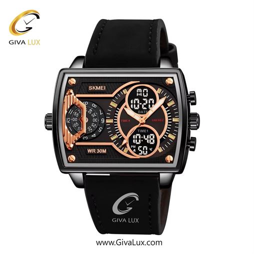 ساعت مچی اورجینال مردانه اسکمی (Skmei) چهار زمانه مشکی | مشکی| مشکی| کد رفرنس 2229