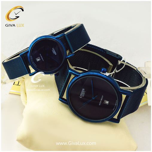 ست ساعت مردانه و زنانه بندحصیری سیتیزن 