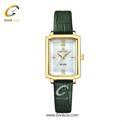 ساعت مچی زنانه تک موتوره  بند پی یو سبز NF5039 G/W/GN 224_GWGN.jpg