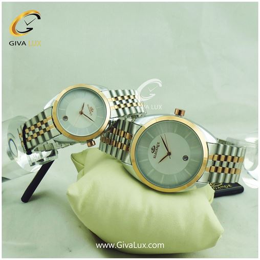 ساعت مچی ست مردانه و زنانه الگانس بند فلزی طرح رولکسی