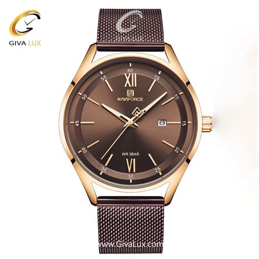 ساعت مچی اورجینال مردانه ناوی فورس|Naviforce|نوی فورس|نیوی فورس رزگلد | کافی| کافی| کد رفرنس NF3013