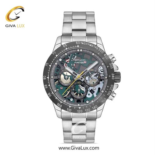 ساعت مچی اورجینال مردانه فروچی Ferrucci سه موتوره کرنوگراف سرمه ای | نقره ای| سرمه ای| کد رفرنس FCF 23009M.1 23009M.2.jpg