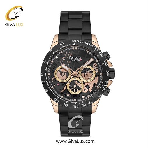 ساعت مچی اورجینال مردانه فروچی Ferrucci سه موتوره کرنوگراف مشکی | مشکی| مشکی| کد رفرنس FCF 23009M.4 23009M.5.jpg