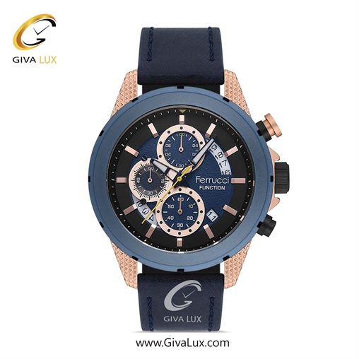 ساعت مچی اورجینال مردانه فروچی Ferrucci سه موتوره کرنوگراف رزگلد-مشکی | مشکی| مشکی| کد رفرنس FCF 23010K.3 23010K.4.jpg