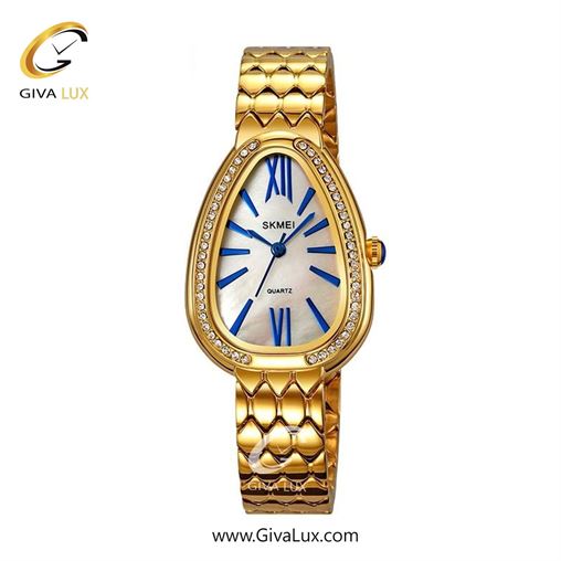 ساعت مچی اورجینال زنانه اسکمی (Skmei) طلایی | طلایی| سفید صدفی| کد رفرنس 2331