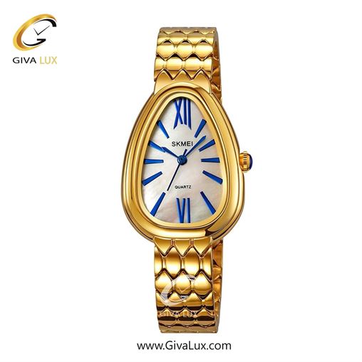 ساعت مچی اورجینال زنانه اسکمی (Skmei) طلایی | طلایی| سفید صدفی| کد رفرنس 2332