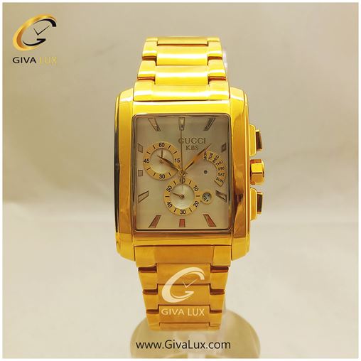 ساعت مچی اورجینال گوچی KBS مردانه فول استیل سه موتوره کرنوگراف طلایی موتور سوئیس کد رفرنس 2401 23434.jpg