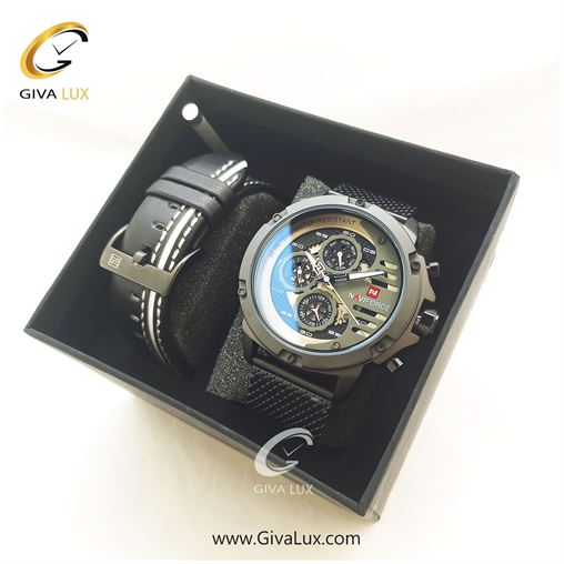 پک ساعت مردانه سه موتوره فول تایم ناوی فورس با بند اضافه مدل NF9110 23435.jpg