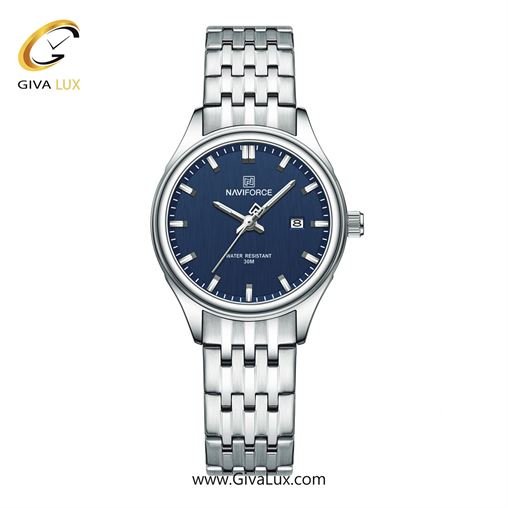 ساعت مچی زنانه تک موتوره بند استیل نقره ای ناوی فورس(نیوی فورس)  NF8039 S/S/BE 234_SSBE.jpg