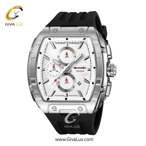 ساعت مچی اورجینال مردانه اسکمی (Skmei) سه موتوره کرنوگراف نقره ای | مشکی| نقره ای| کد رفرنس 2363