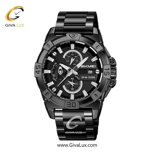 ساعت مچی اورجینال مردانه اسکمی (Skmei) سه موتوره کرنوگراف مشکی | مشکی| مشکی-نقره ای| کد رفرنس 2399