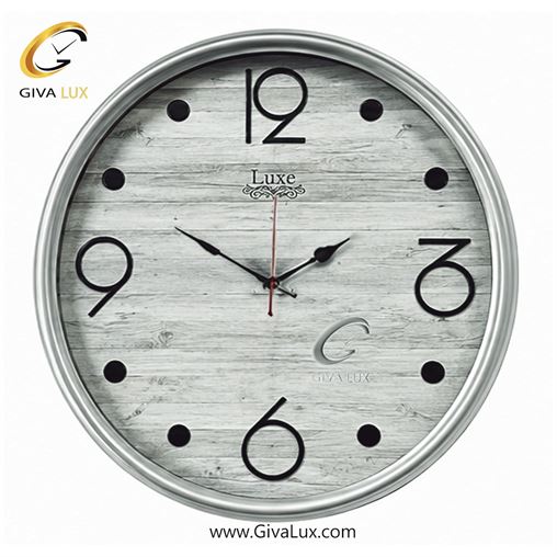 ساعت دیواری چوب لوکس عرض قاب 75 سانتیمتر | طوسی | کد رفرنس 241