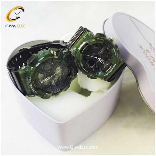 ست ساعت زنانه و مردانه جی شاک با جعبه فابریک قلبی 