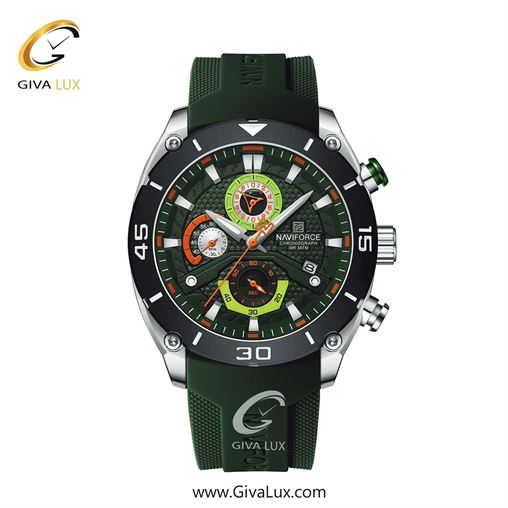 ساعت مچی مردانه سه موتوره کرنوگراف بند پی یو آبی کاربنی ناوی فورس (نیوی فورس) NF8038 S/BE/BE 242_SGNGN.jpg