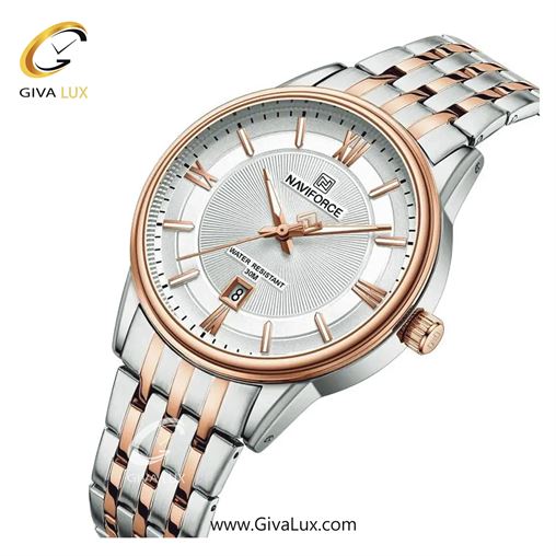 ساعت مچی مردانه تک موتوره بند استیل رزگلد/نقره ای ناوی فورس(نیوی فورس) NF8040 S/RG/W 252_SRGW.jpg